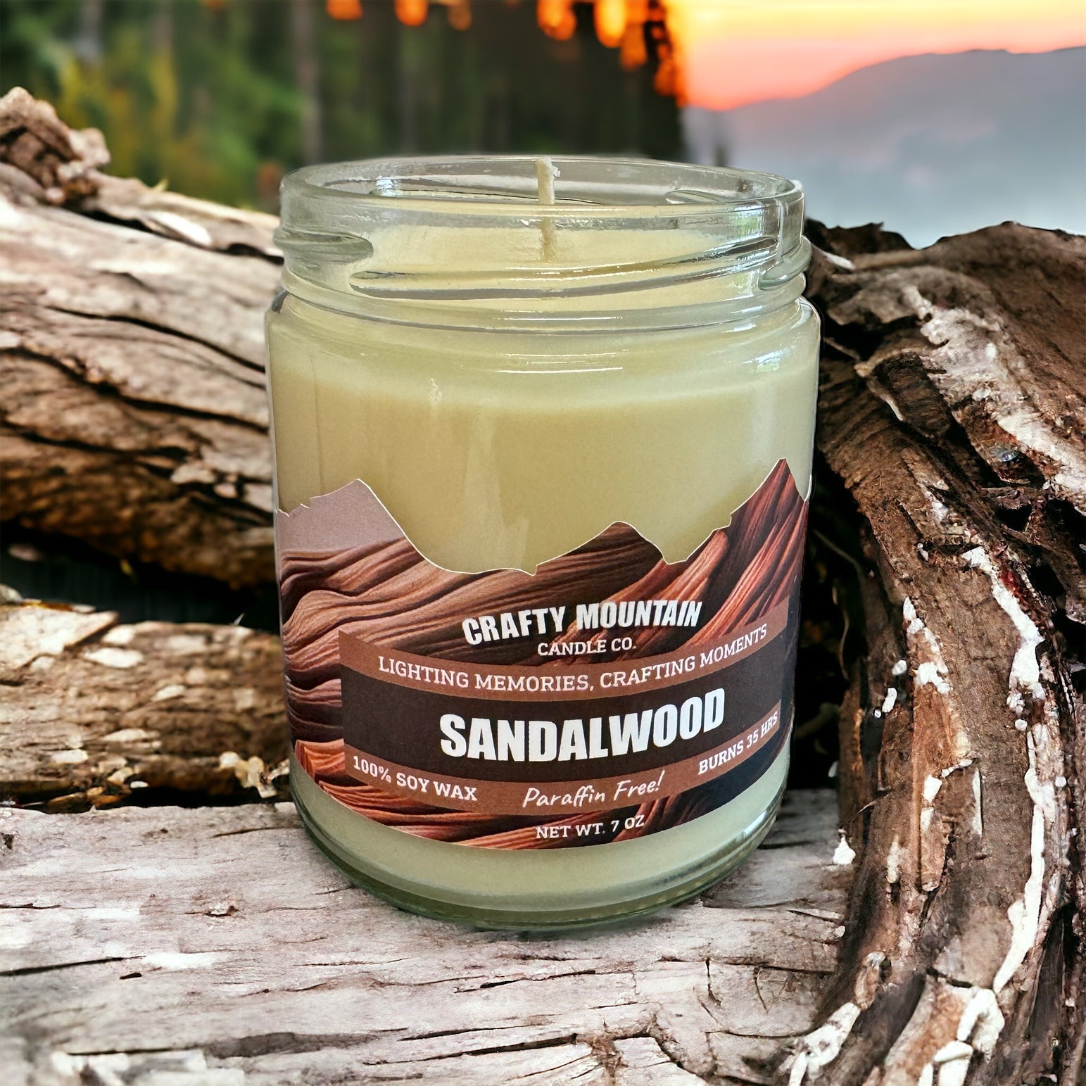 Sandalwood container candle