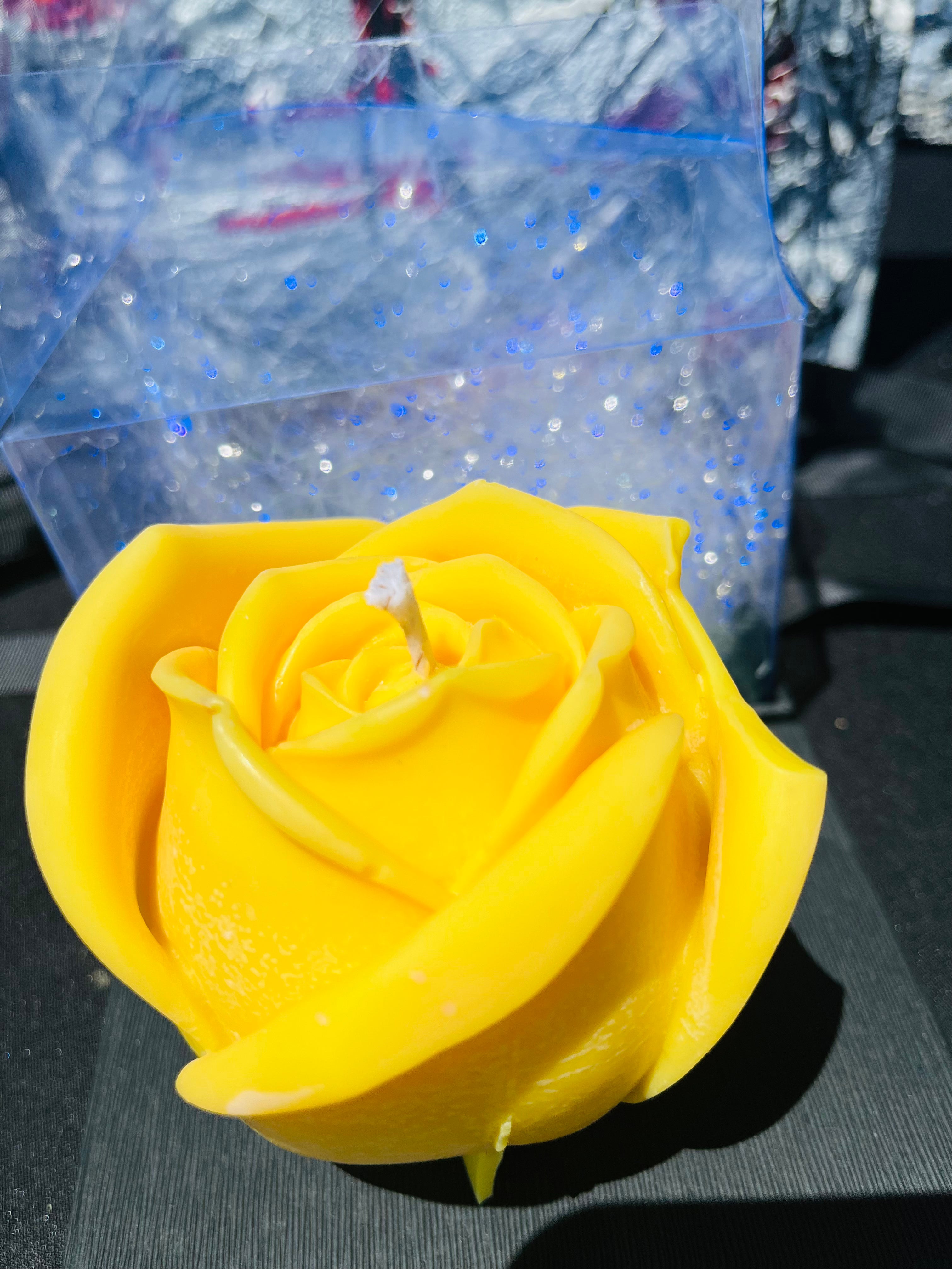 3D Rose Pillar Candle
