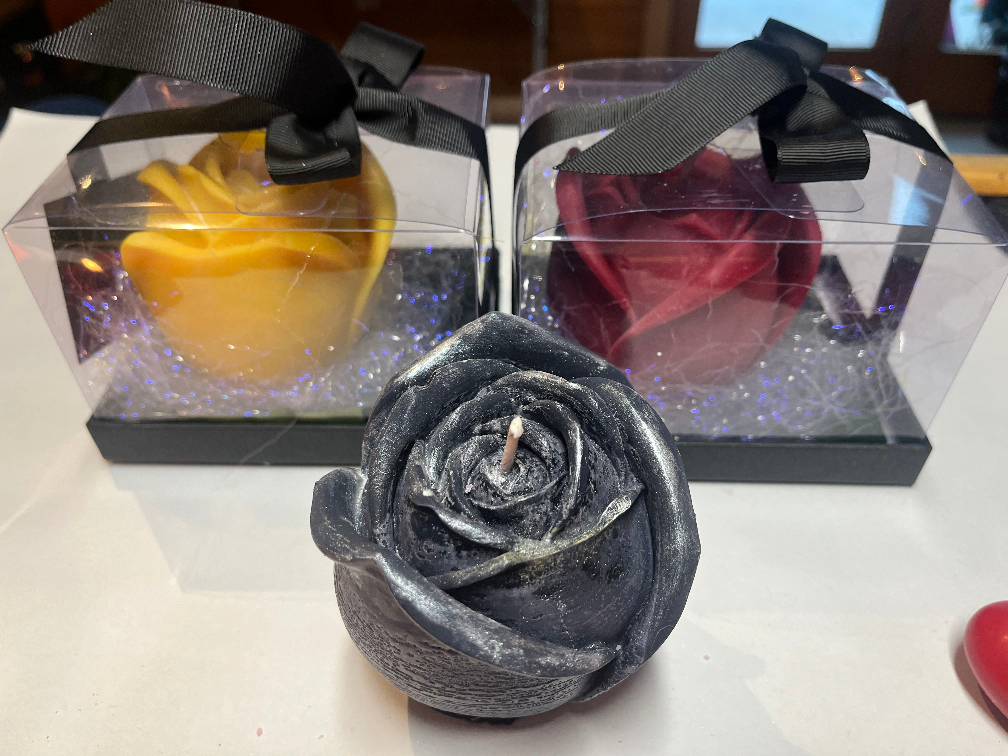 3D Rose Pillar Candle