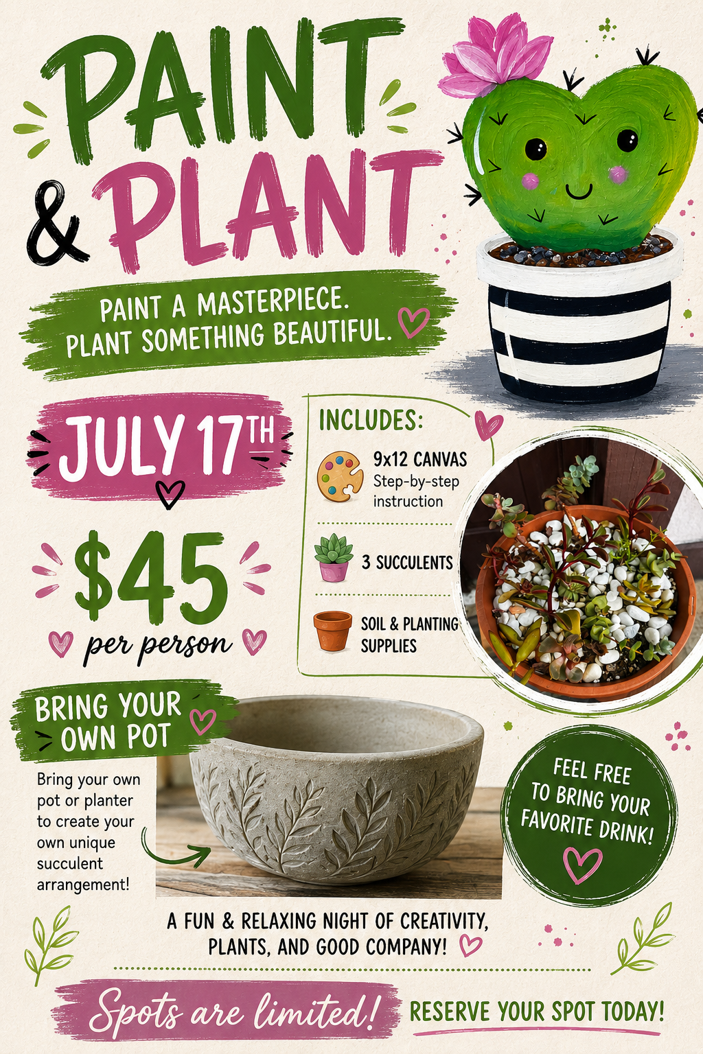 Succulent/Cactus Plant Workshop