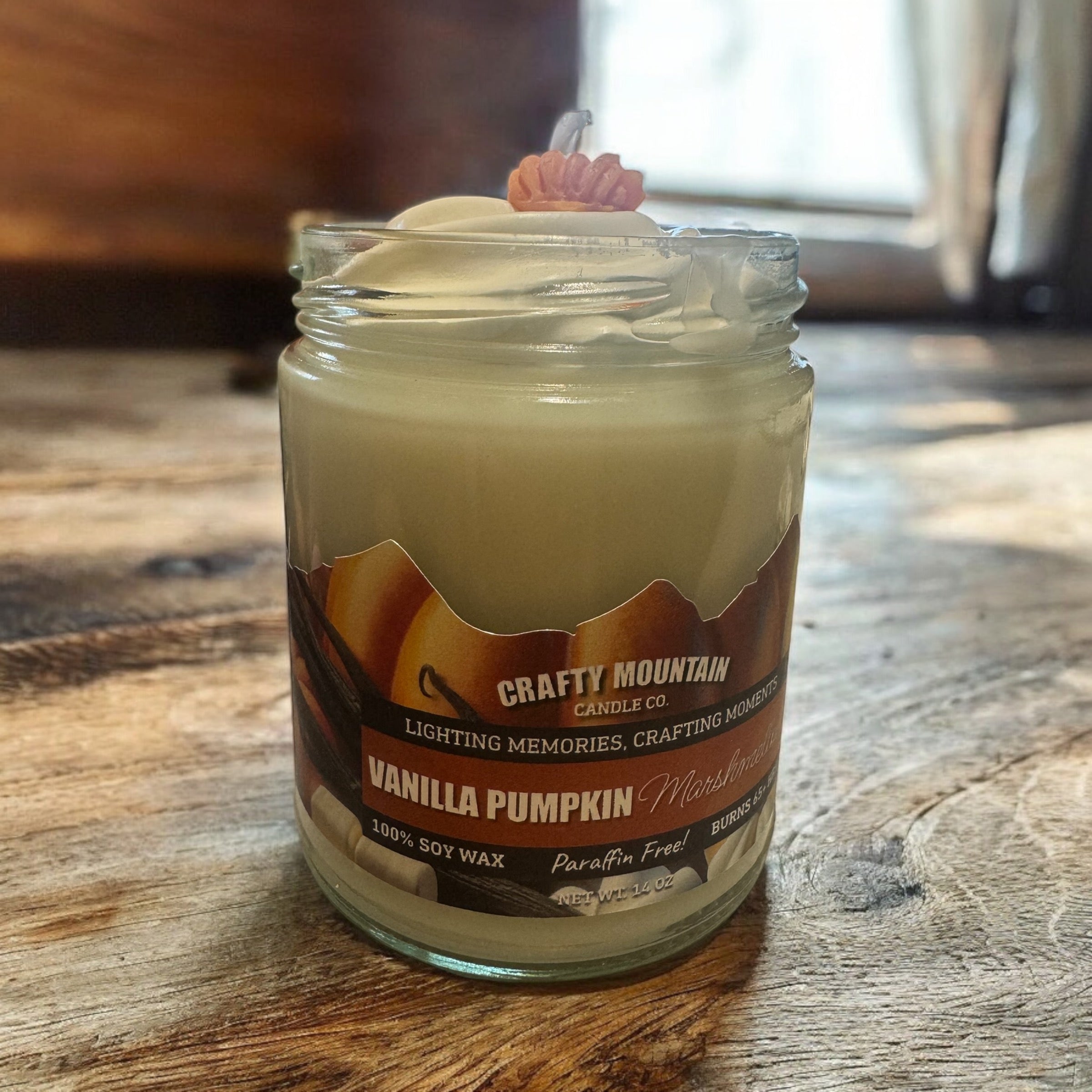 Vanilla Pumpkin Marshmallows Container Candle