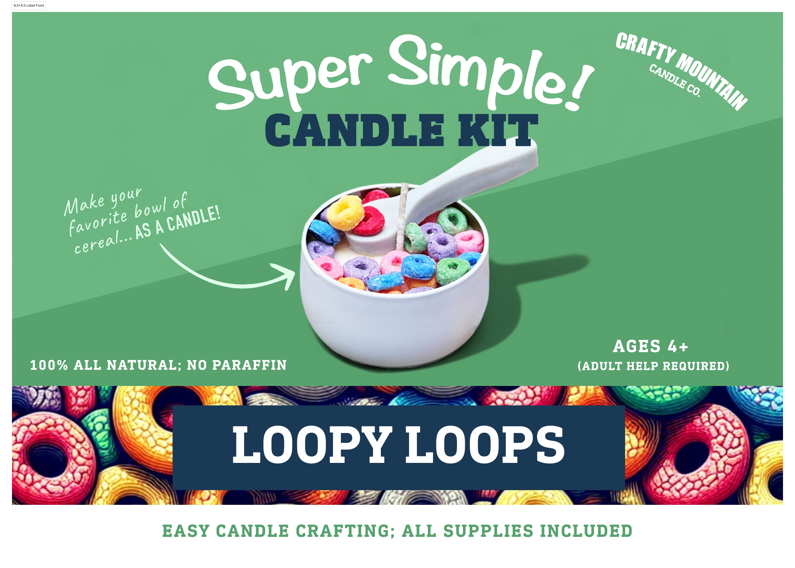 Loopy Loops Cereal Bowl - Super Simple! Candle Kit