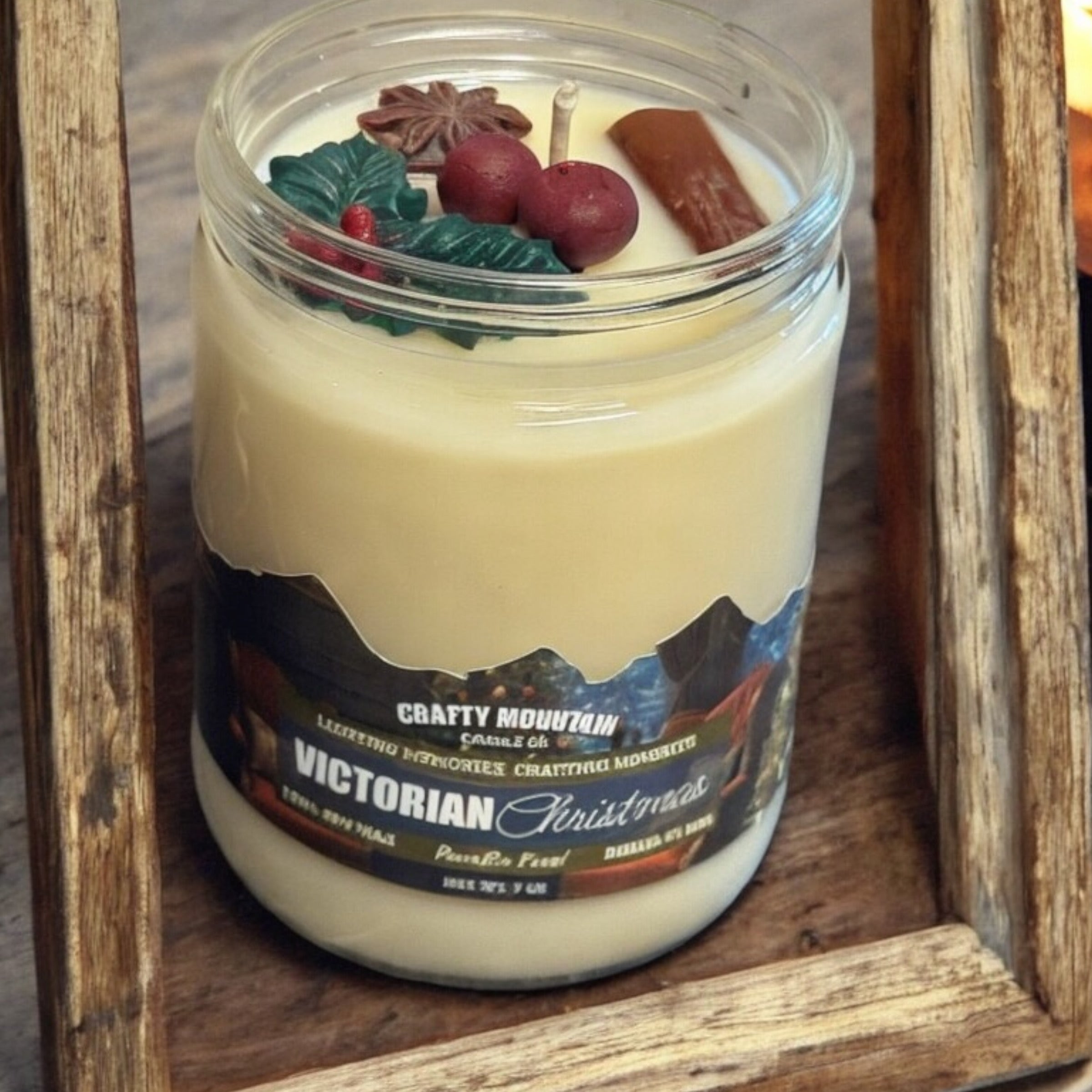 Victorian Christmas Container Candle