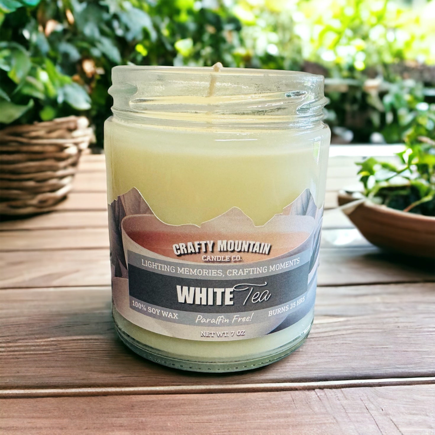 White Tea Container Candle