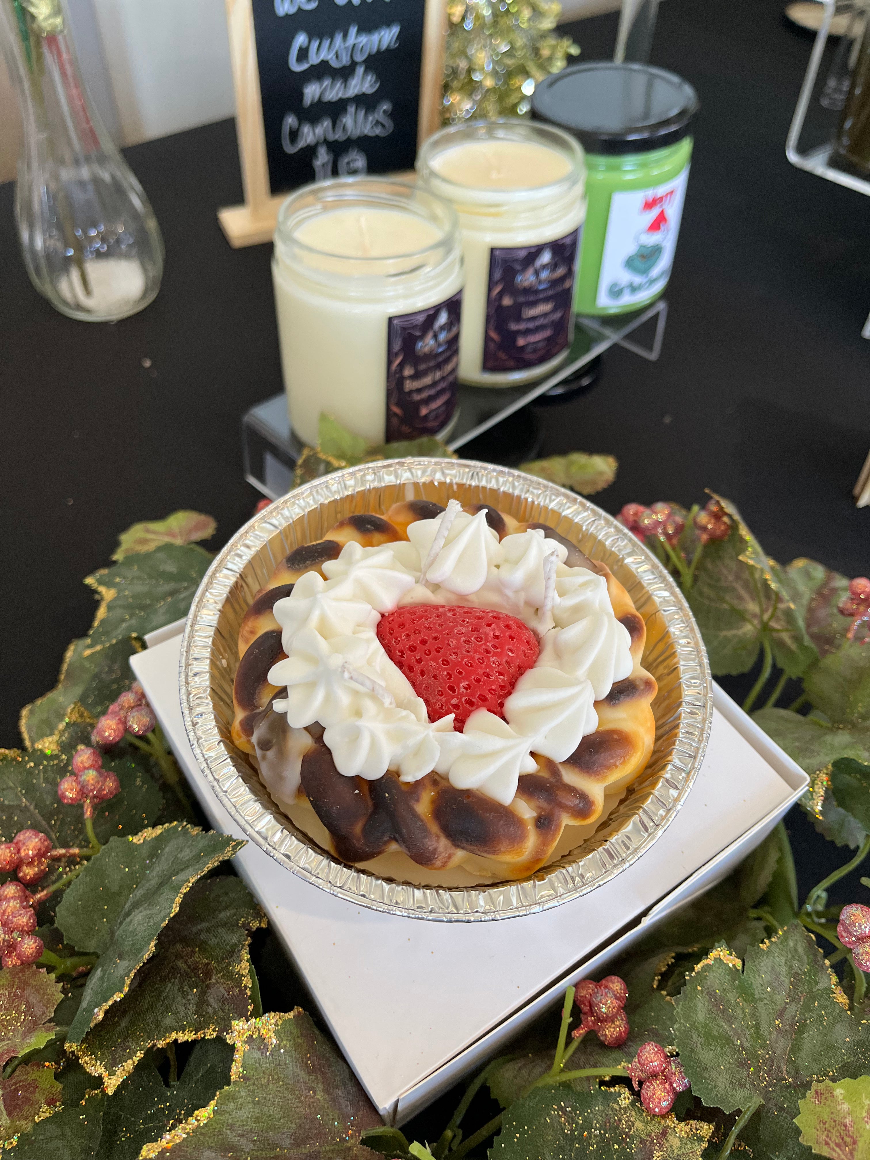 Pie Crust Dessert Candle