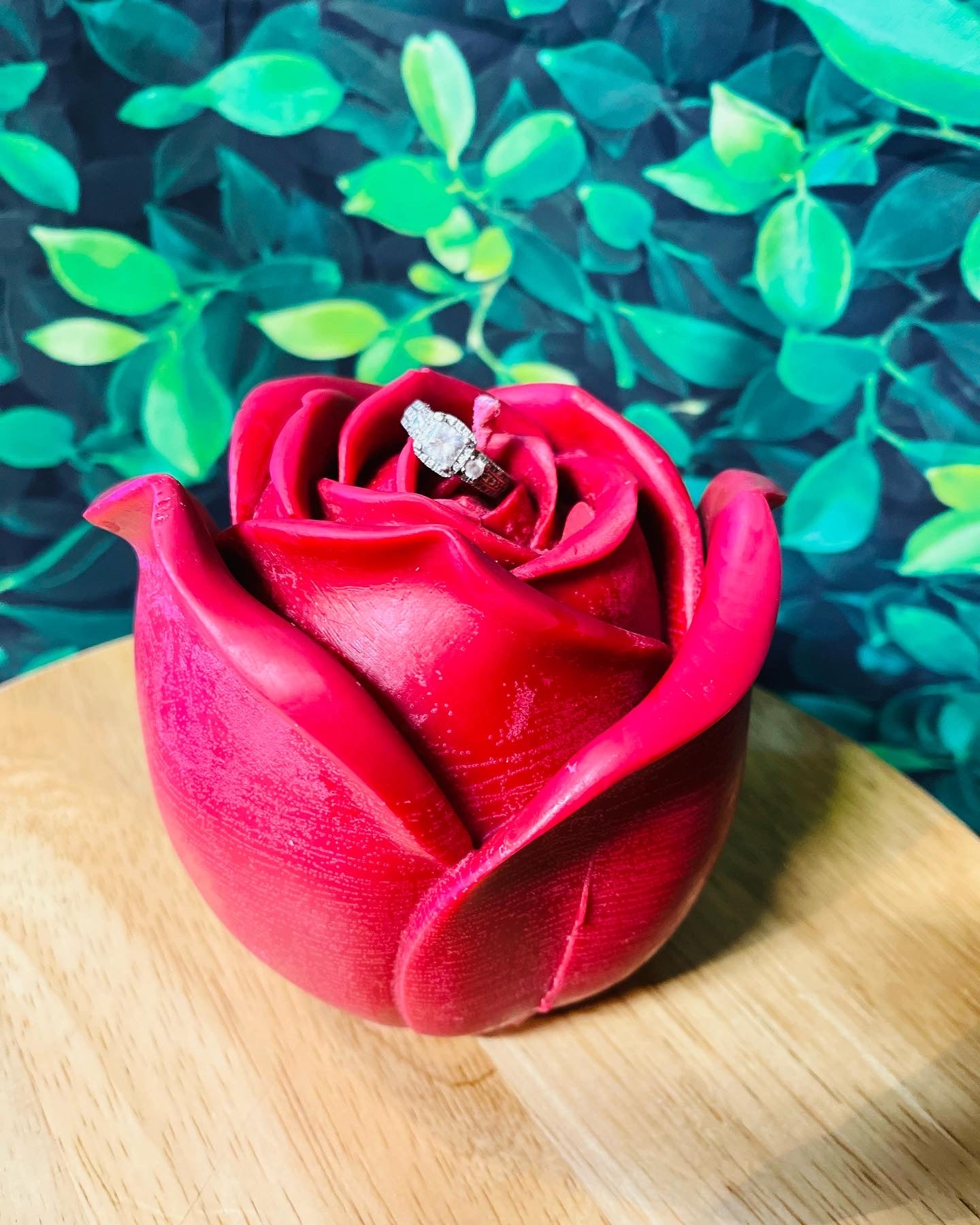 3D Rose Pillar Candle